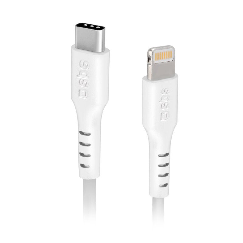 SBS TECABLELIGTC1W Lightning kabel 1 m Hvid