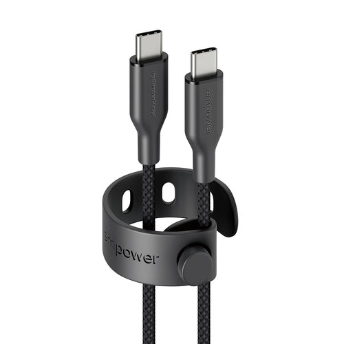 PanzerGlass empower by ® Racing 60W USB-C to USB-C Kabel | USB 2.0 | 2M | Space Black