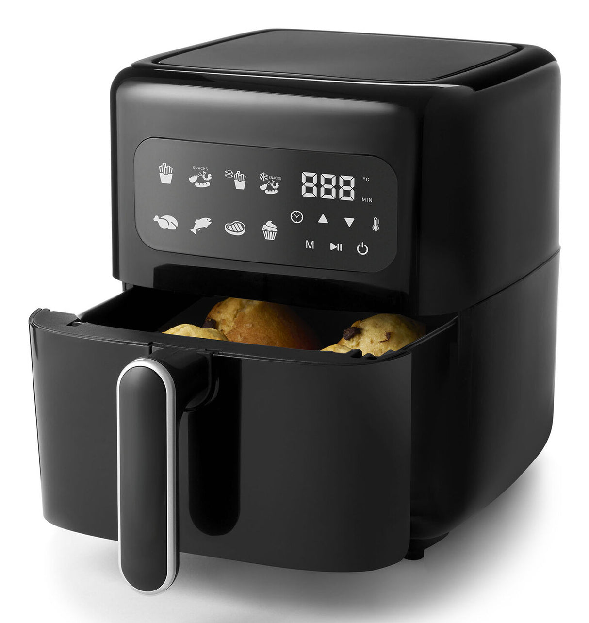 Fritel SnackTastic 4303 Enkelt 2,8 L Enkeltstående 1200 W Varmluftsteger Sort