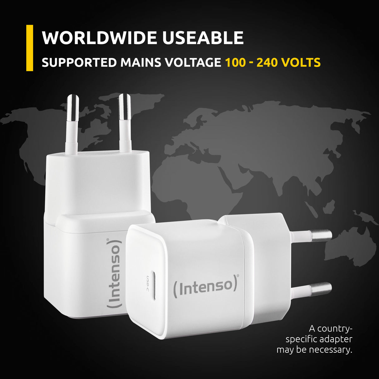 Intenso 7803032 oplader til mobil enhed Strømbank, Tablet, Telefon, Universel Hvid Vekselstrøm Hurtig opladning Indendørs