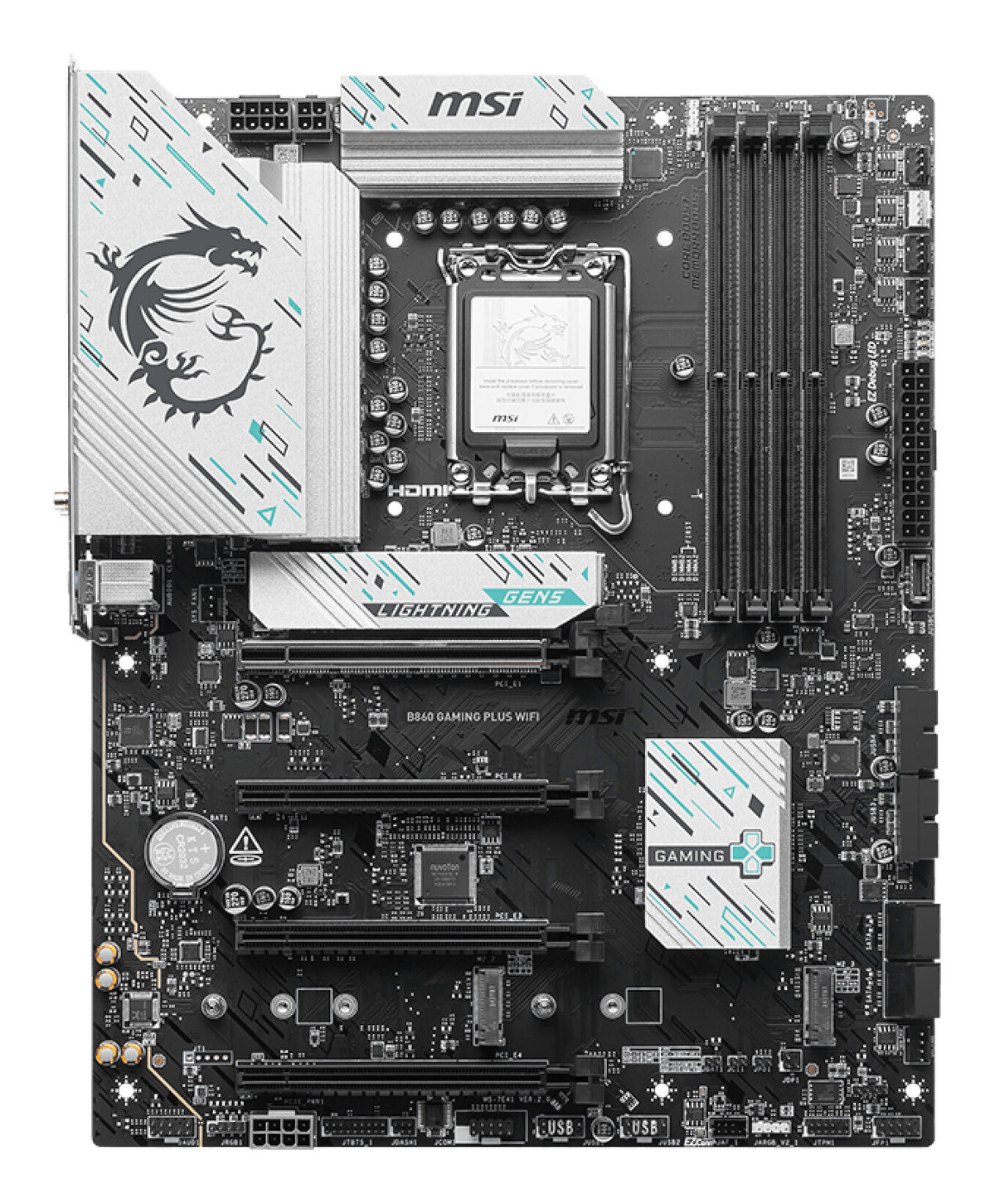 MSI B860 GAMING PLUS WIFI motherboard Intel B860 LGA 1851 (Socket V1) ATX