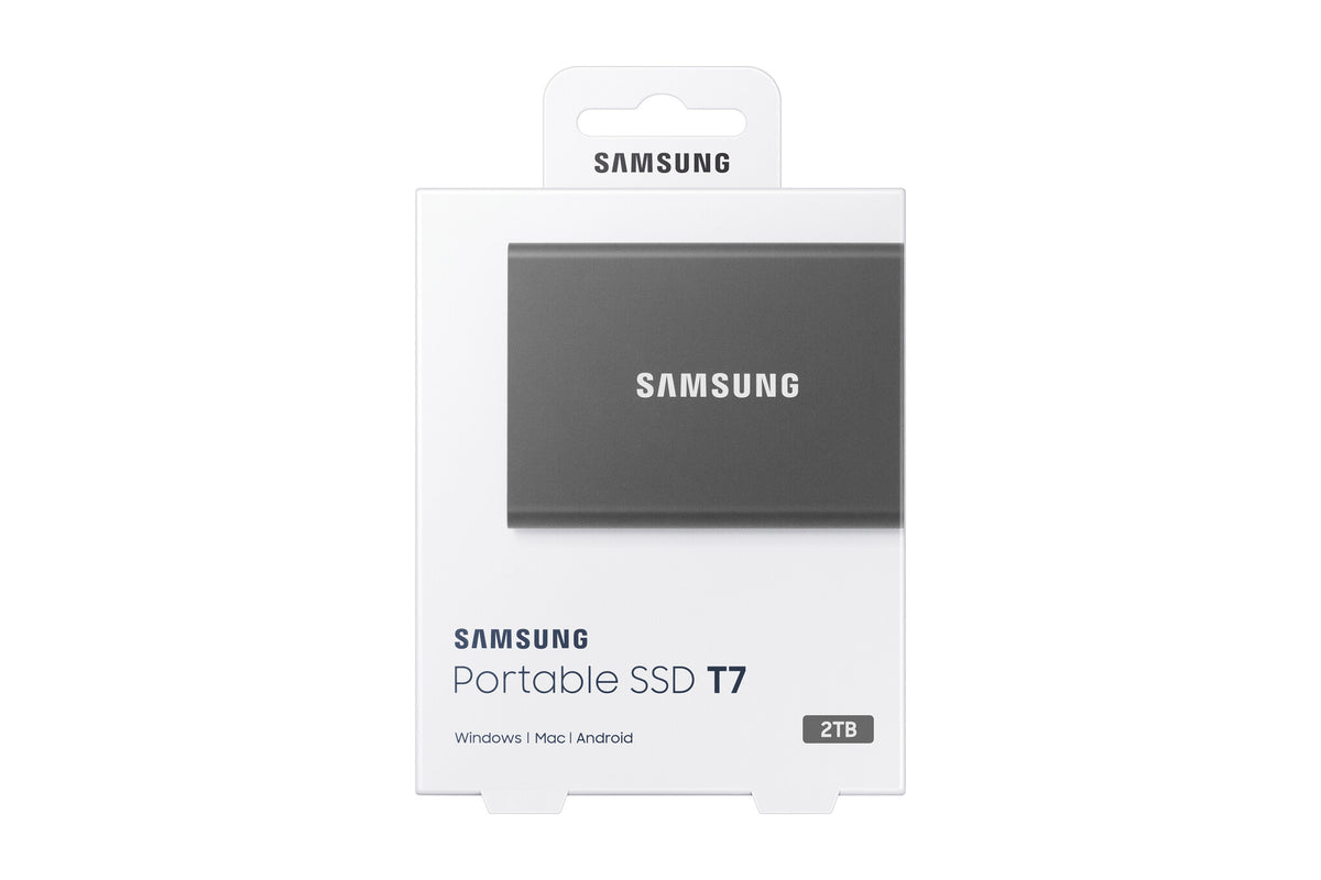 Samsung Portable SSD T7 2 TB USB Type-C 3.2 Gen 2 (3.1 Gen 2) Grå