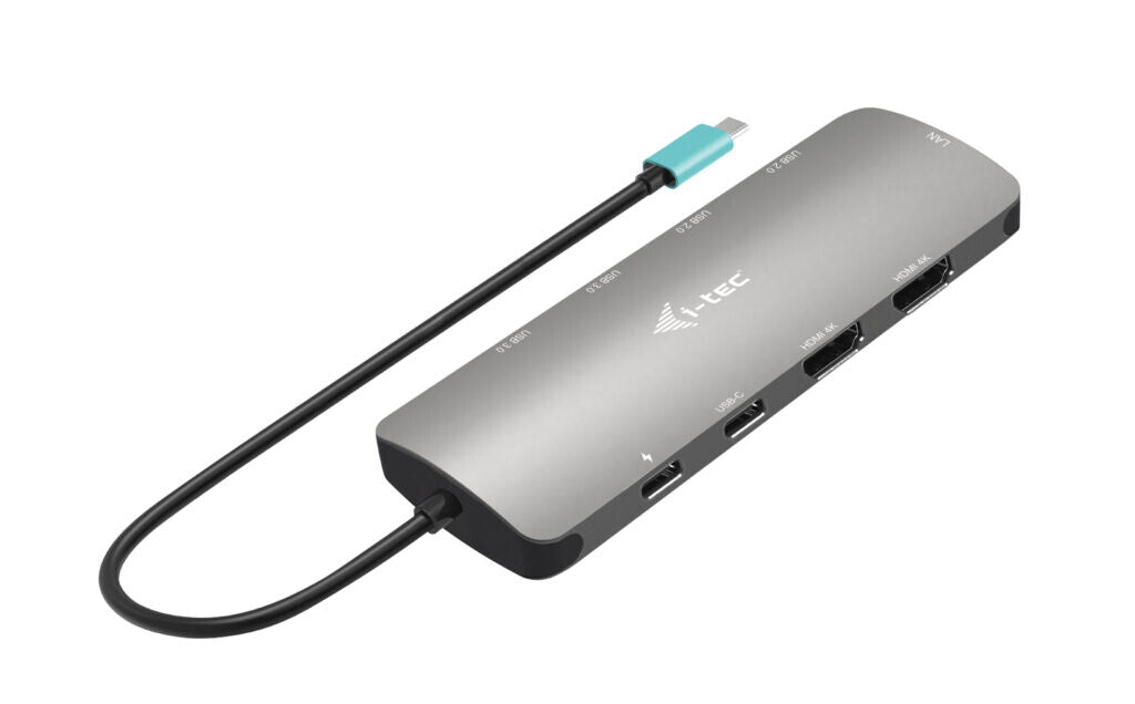 i-tec Metal C31NANOHDM2D100 dockingstation Ledningsført USB 3.2 Gen 1 (3.1 Gen 1) Type-C Grå
