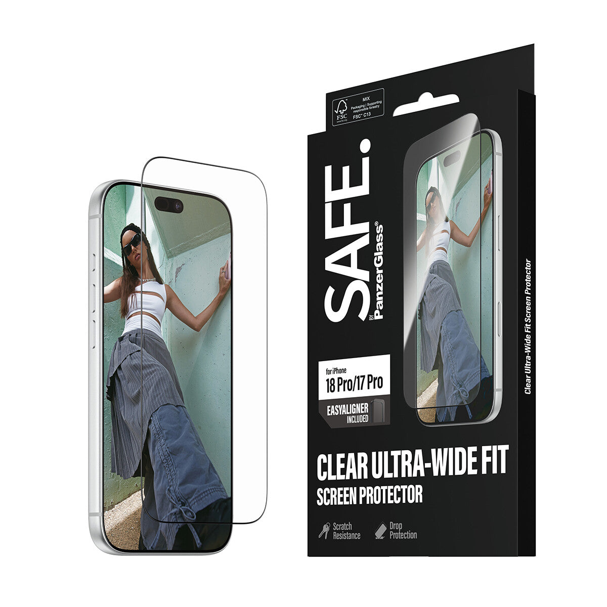 SAFE. by PanzerGlass Skærmbeskytter til iPhone 18 Pro