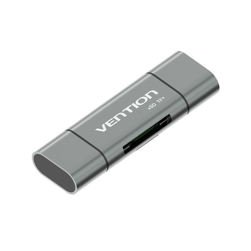 Vention CCHH0 kortlæser USB Type-A/USB Type-C/Micro-USB Grå
