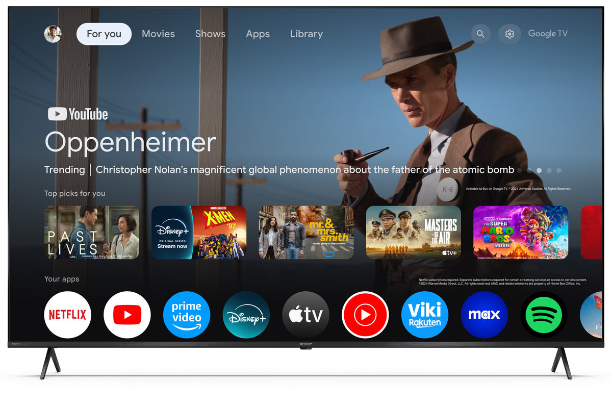 Sharp | 65HP5265E | 65 | Smart TV | Google TV | UHD | Black