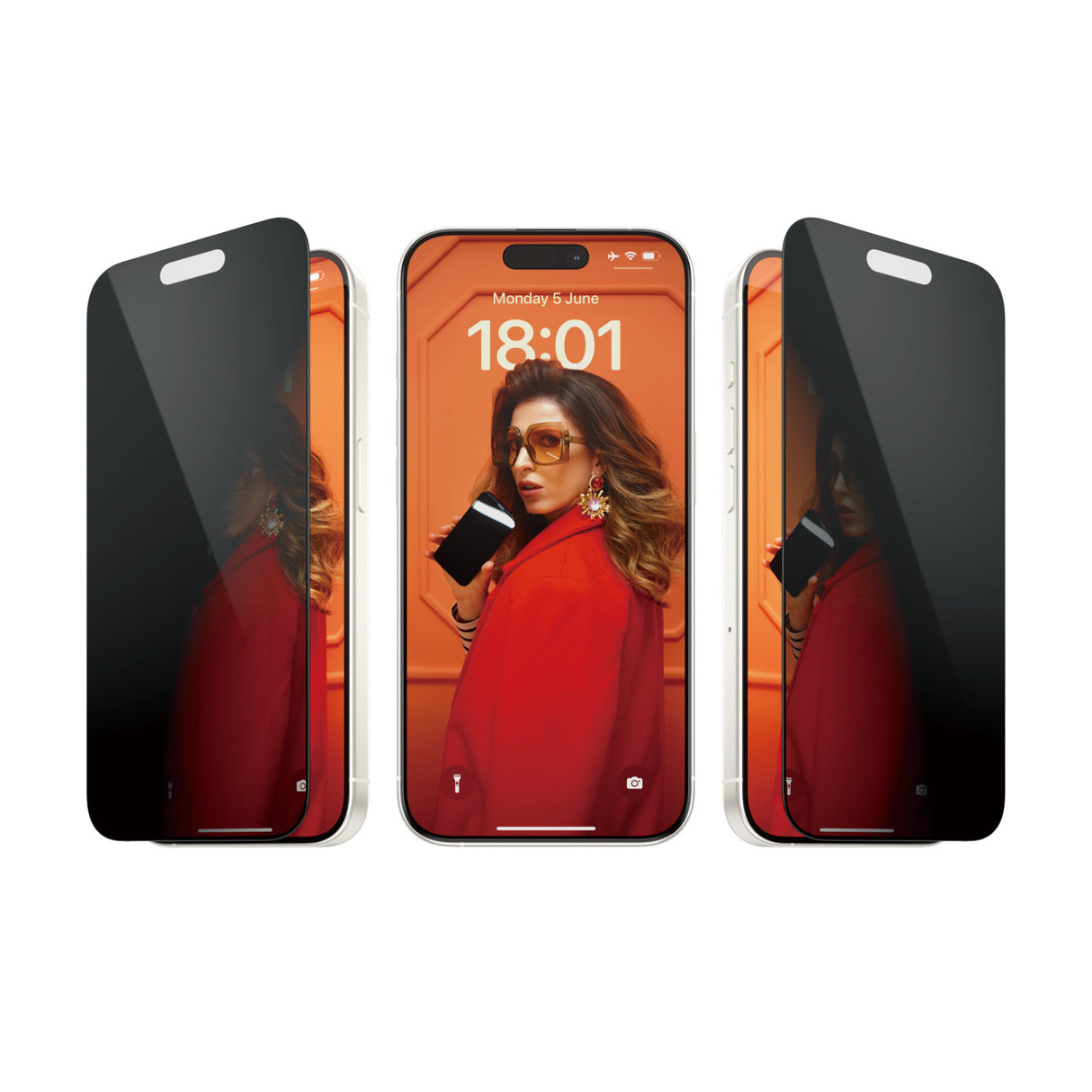 PanzerGlass Privacy Screen Protector iPhone 15 Pro Ultra-Wide Fit