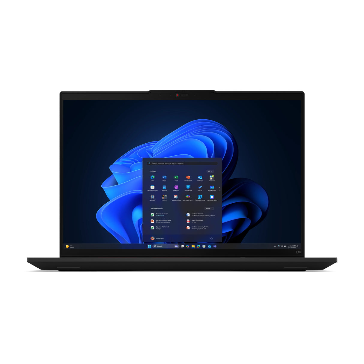 Lenovo ThinkPad L16 Gen 2 (AMD) AMD Ryzen™ 5 PRO 215 Laptop 40,6 cm (16") WUXGA 16 GB DDR5-SDRAM 512 GB SSD Wi-Fi 7 (802.11be) Windows 11 Pro Engelsk Sort