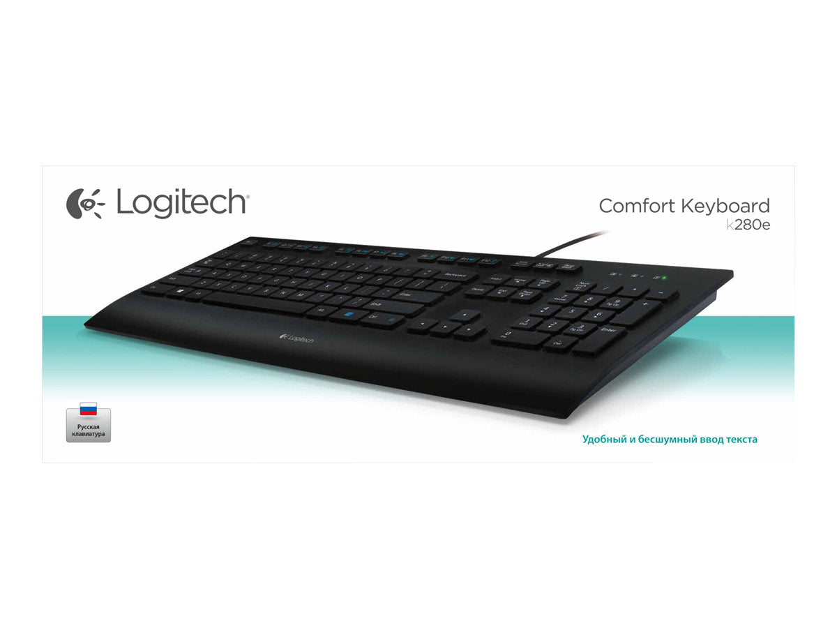 Logitech Corded K280e - Tastatur - USB - US Intern