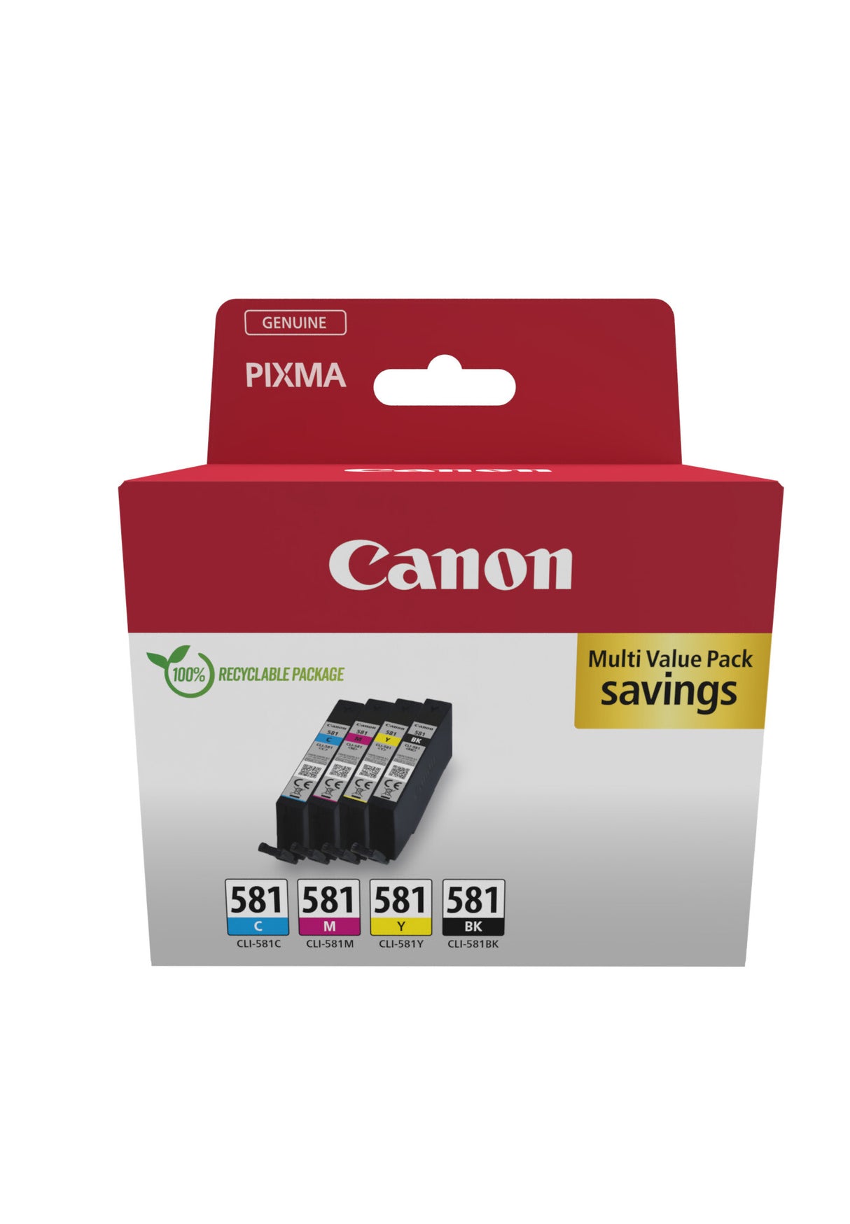 Canon 2103C007 blækpatron 4 stk Original Sort, Blå, Magenta, Gul