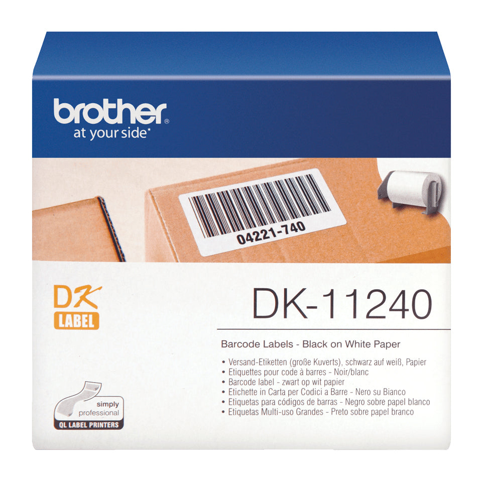 Brother DK-11240 print etiket Hvid