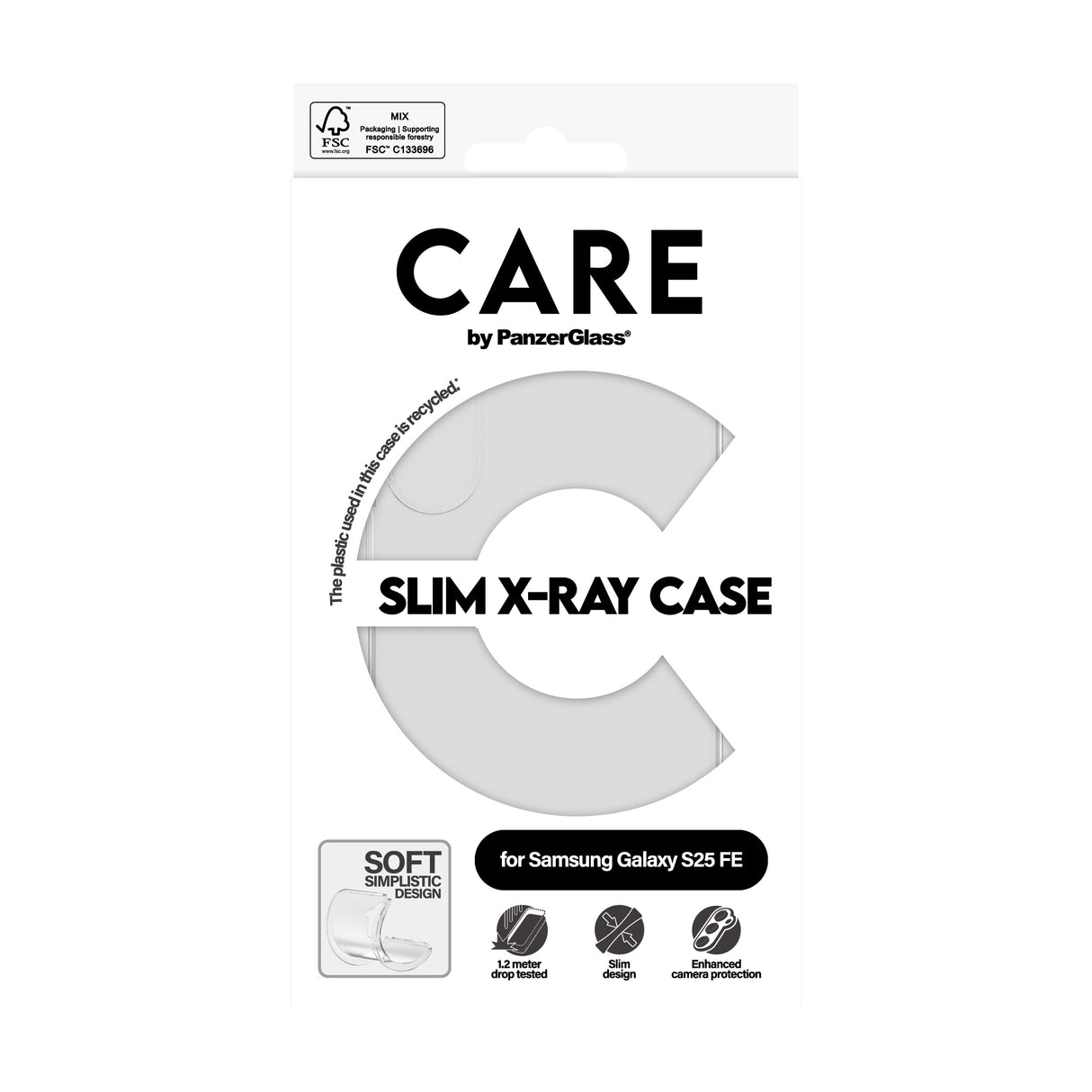 PanzerGlass CARE by Fashionable Case Transparent X-Ray Soft Basic Samsung Galaxy S25 FE 5G Beskyttelsescover Transparent
