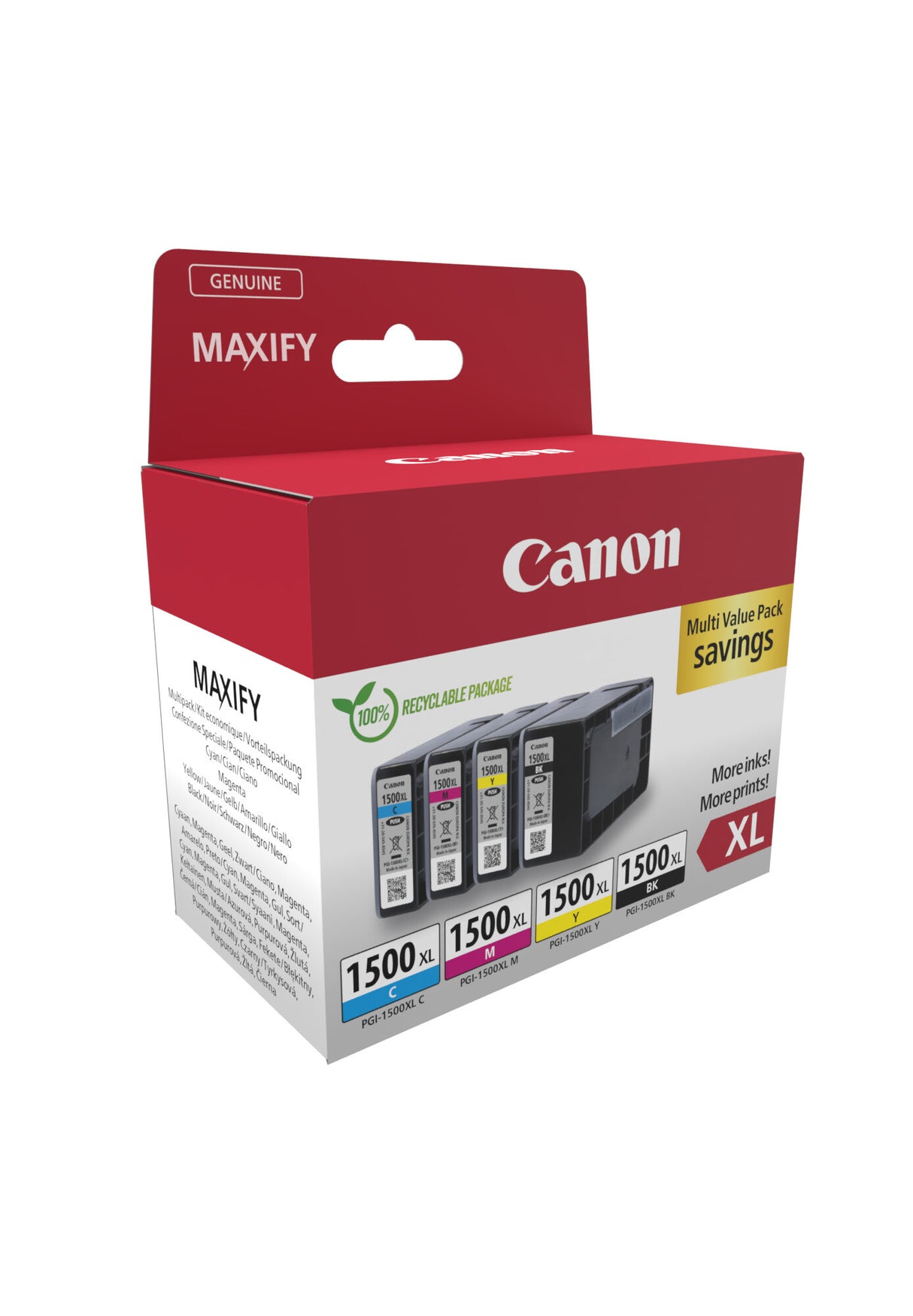 Canon 9182B010 blækpatron 4 stk Original Højt (XL) udbytte Sort, Blå, Magenta, Gul