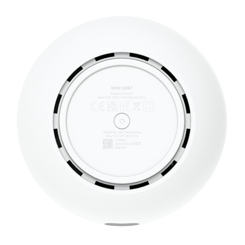 Ubiquiti Dream 7 trådløs router 2.5 Gigabit Ethernet Tri-band (2,4 GHz/5 GHz/6 GHz) Hvid
