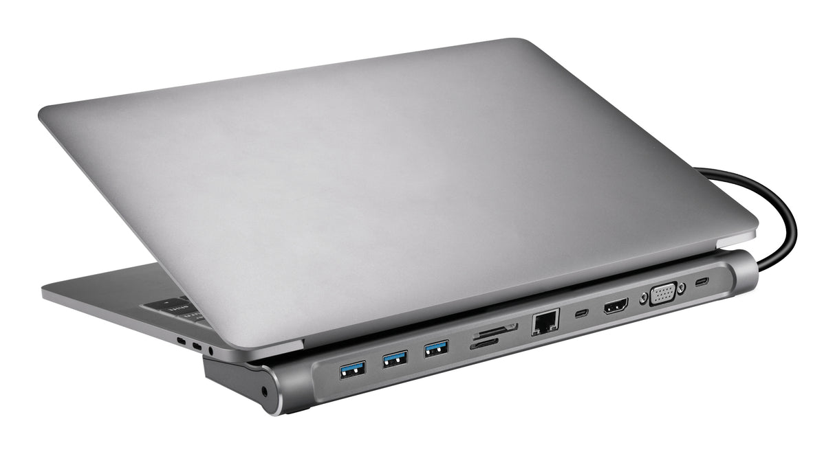 USB-C 10-in-1 Docking Station, Alu