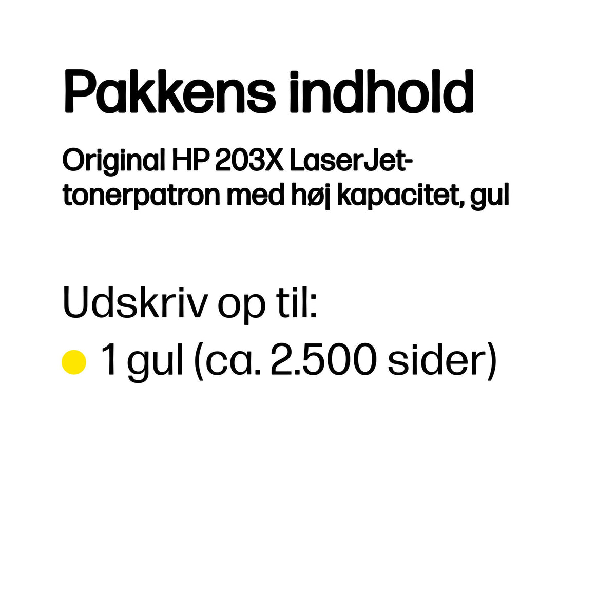 HP 203X Gul 2500 sider Toner CF542X