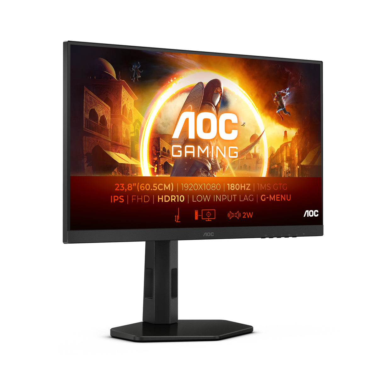 AOC 24G4X computerskærm 60,5 cm (23.8") 1920 x 1080 pixel Fuld HD LCD Sort