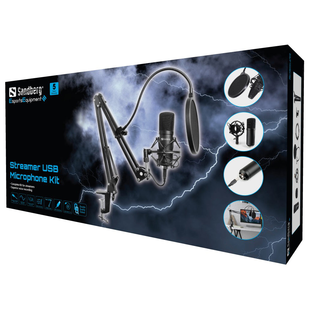 Sandberg Streamer USB Microphone Kit