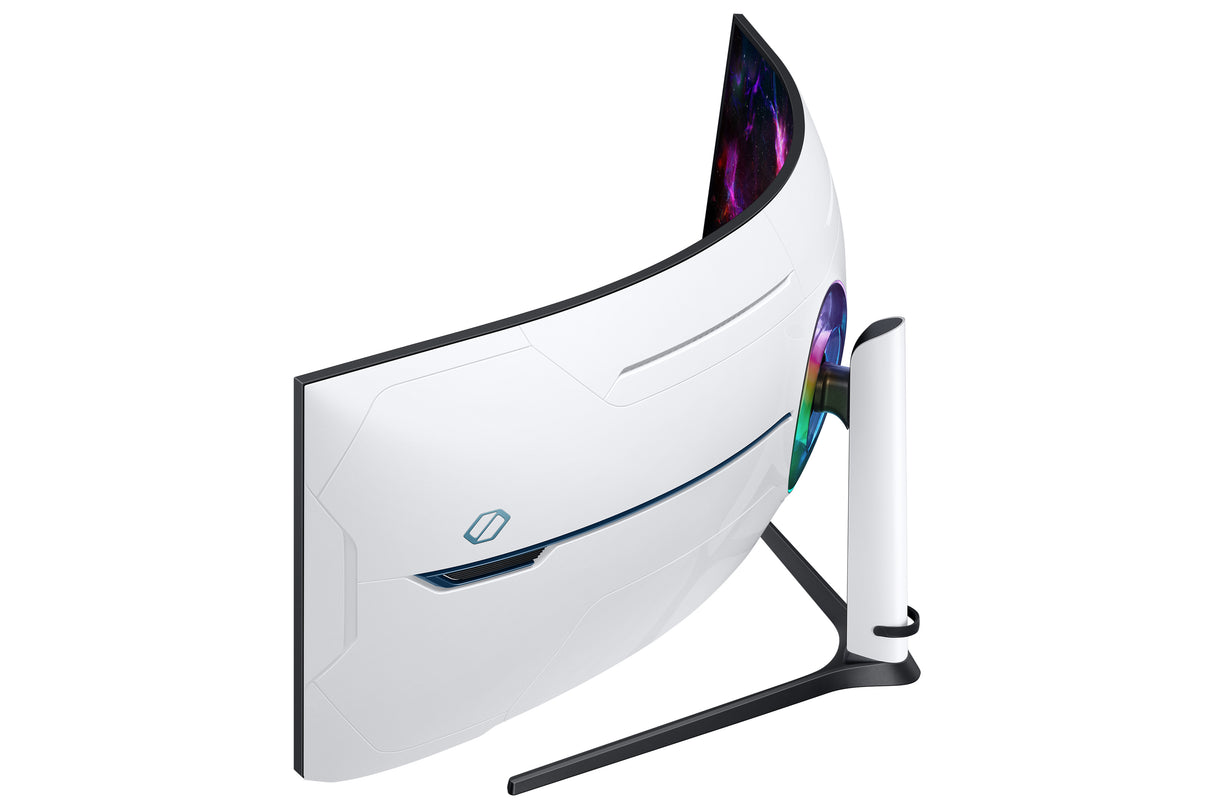 Samsung G95NC LED display 144,8 cm (57") 7680 x 2160 pixel Dual UHD QLED Hvid
