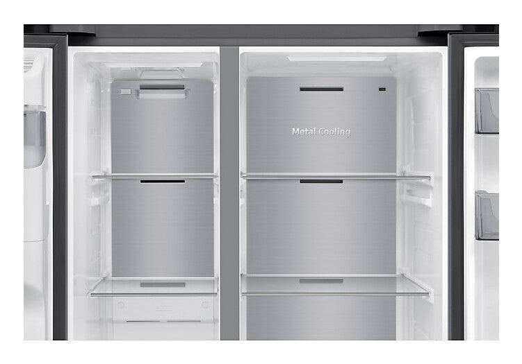 Samsung RS70F65KET side-by-side køle-fryseskab Fritstående 640 L Sølv