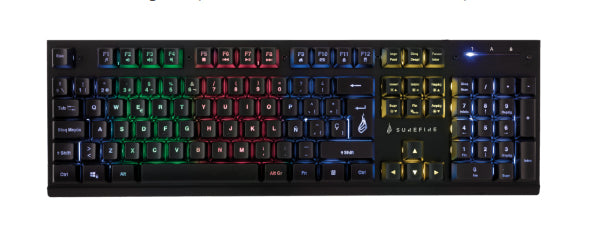 SureFire KingPin X2 tastatur Spil USB QWERTY Nordisk Sort, Metallic