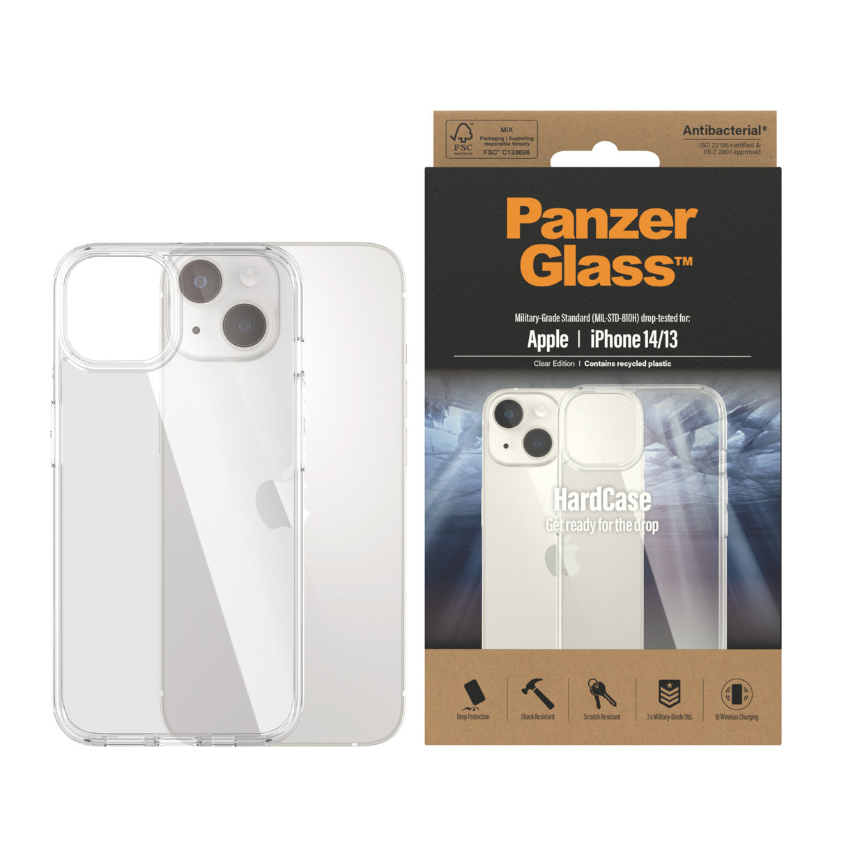 PanzerGlass ® HardCase iPhone 14 | 13 | Clear