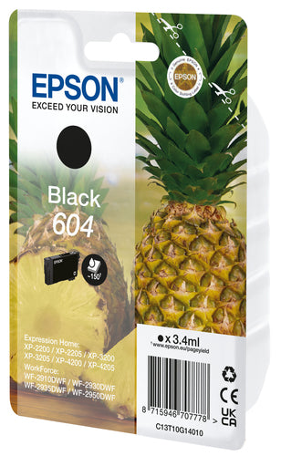 Epson 604 blækpatron 1 stk Original Sort