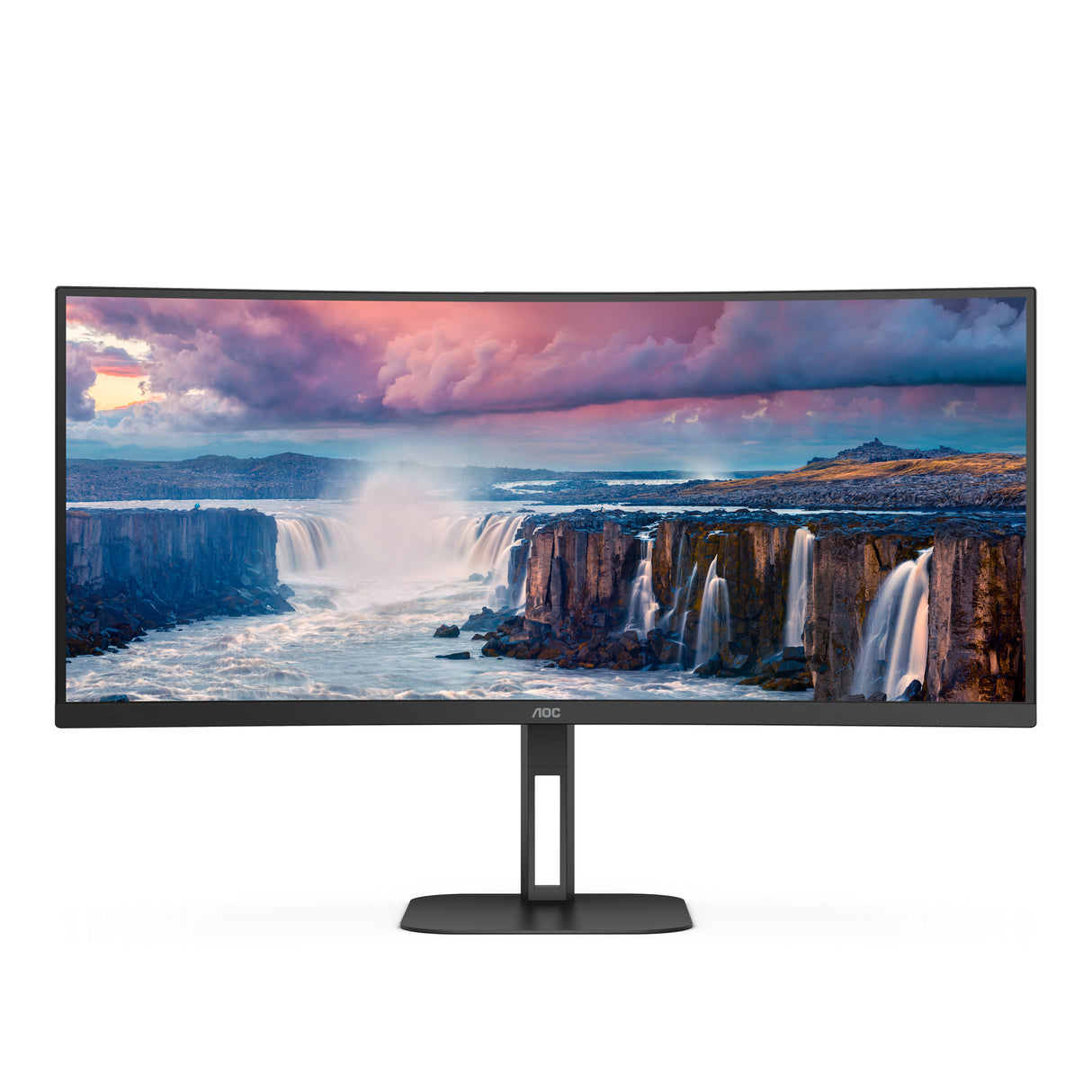 AOC V5 CU34V5C/BK LED display 86,4 cm (34") 3440 x 1440 pixel Wide Quad HD Sort