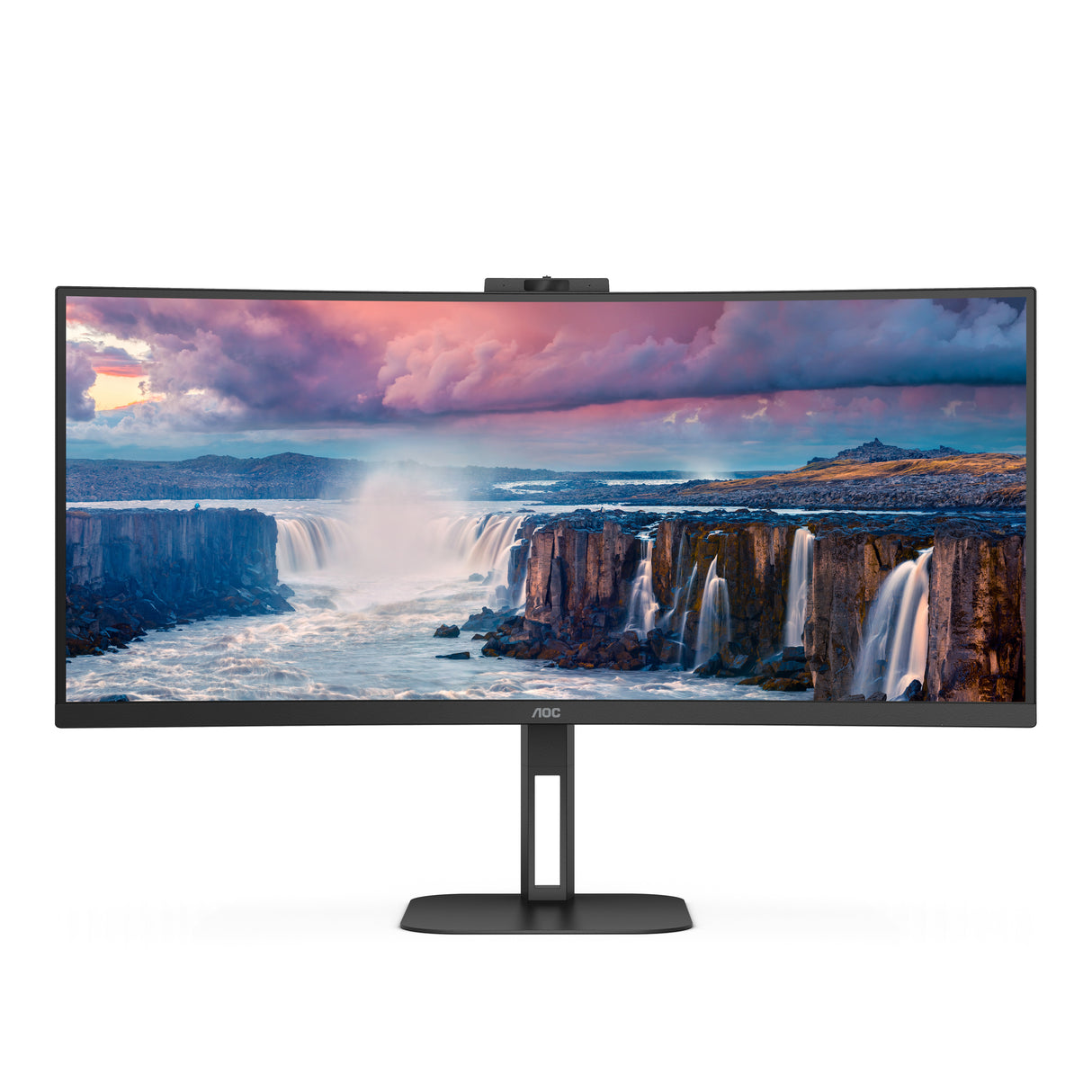 AOC V5 CU34V5CW LED display 86,4 cm (34") 3440 x 1440 pixel Wide Quad HD Sort