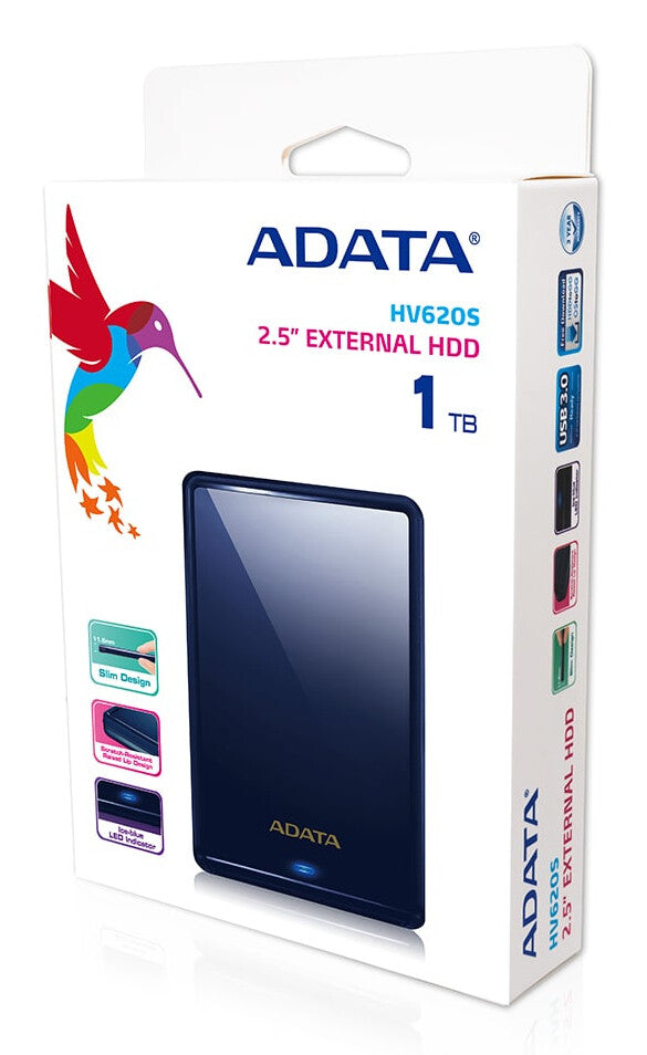 ADATA HV620S ekstern harddisk 1 TB 2.5" Micro-USB B 3.2 Gen 1 (3.1 Gen 1) Blå
