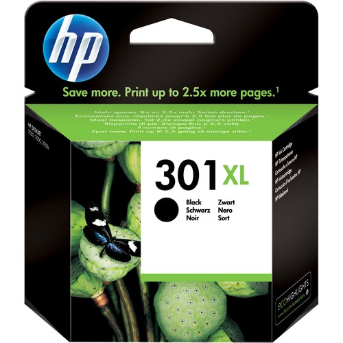 HP 301XL Original Inkjet Ink Cartridge - Black - 1 Pack - Inkjet - 1 Pack