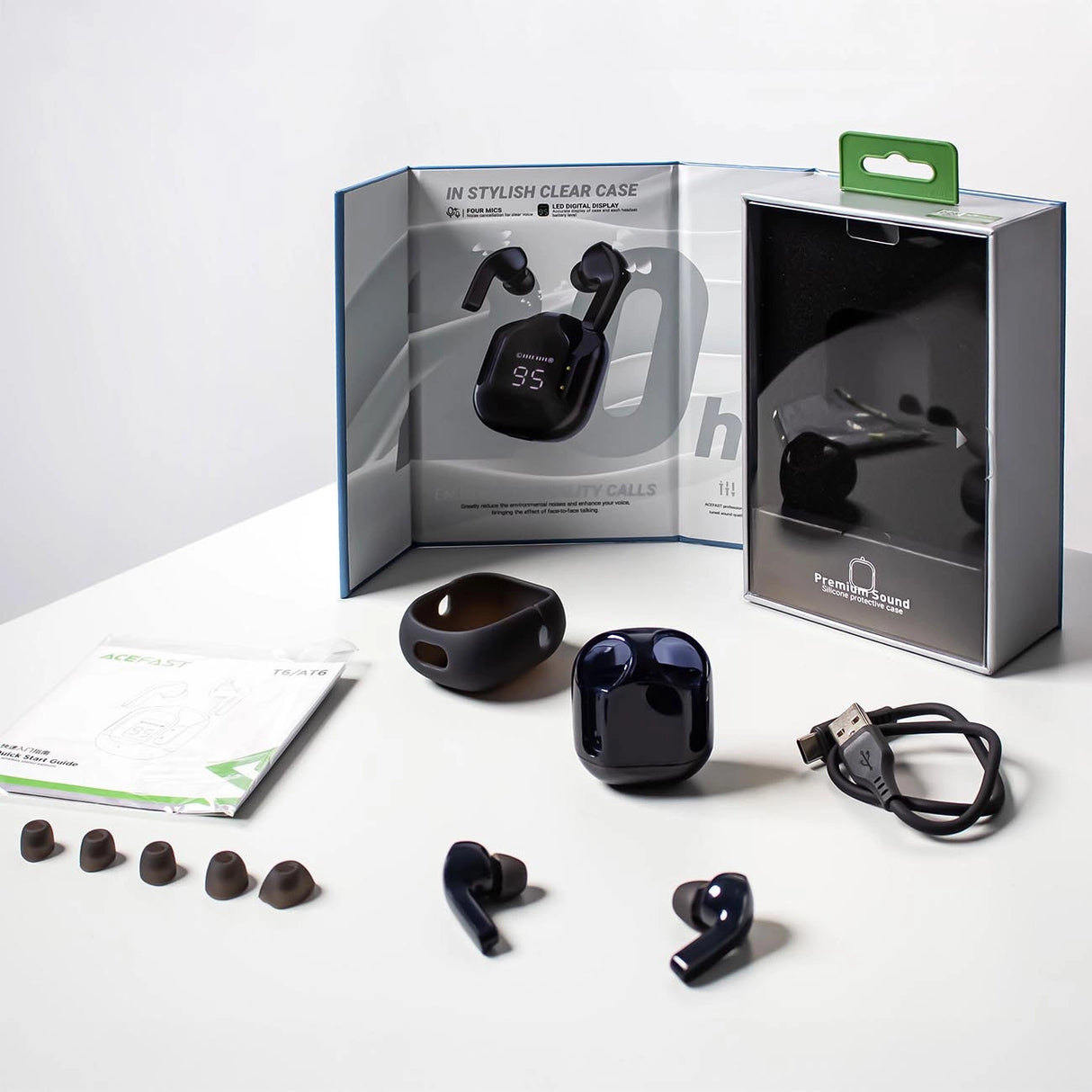 Acefast T6 TWS Bluetooth In-Ear trådløse hovedtelefoner - Pink