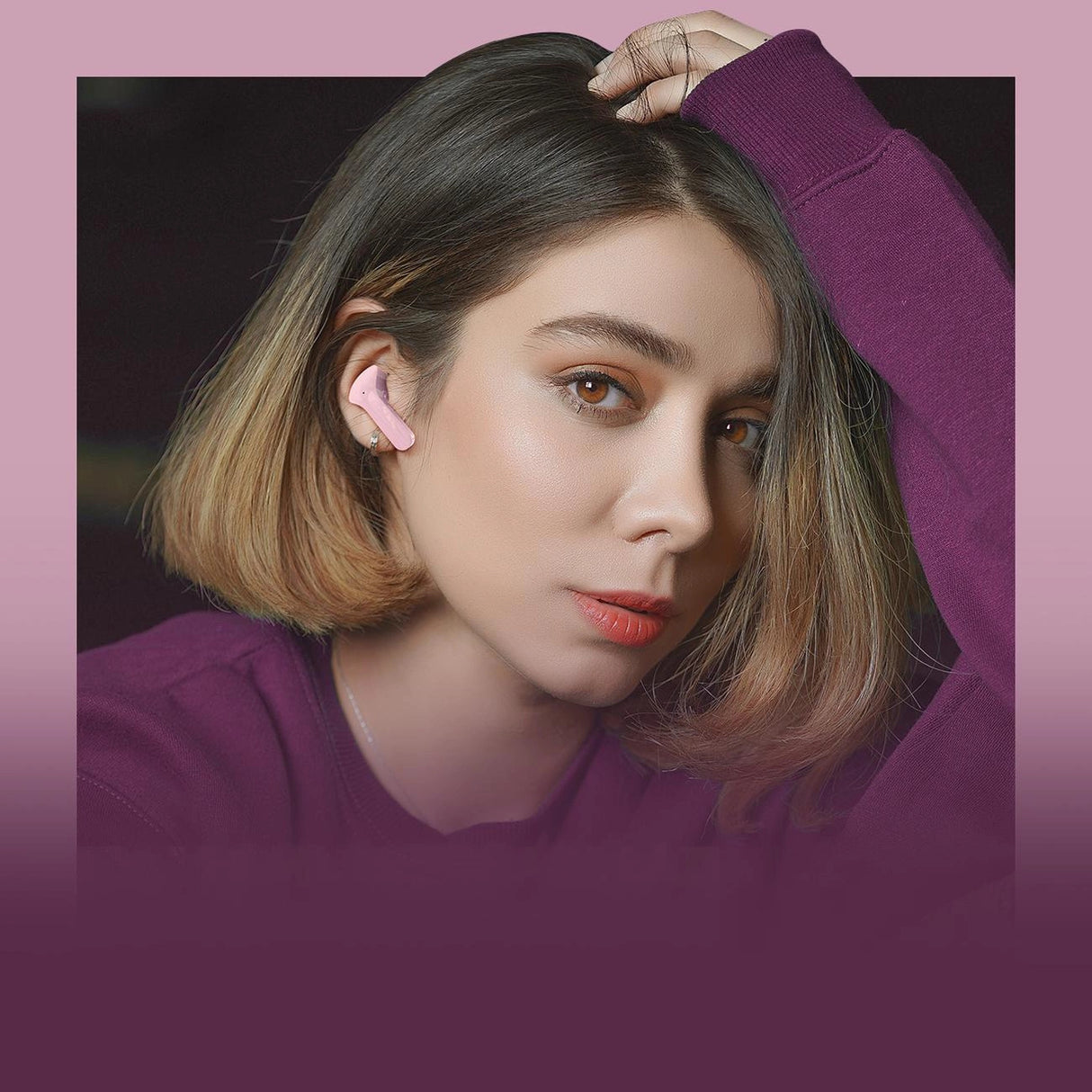 Acefast T6 TWS Bluetooth In-Ear trådløse hovedtelefoner - Pink