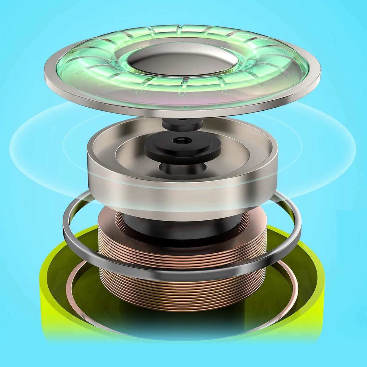 Acefast T6 TWS Bluetooth In-Ear trådløse hovedtelefoner - Grøn