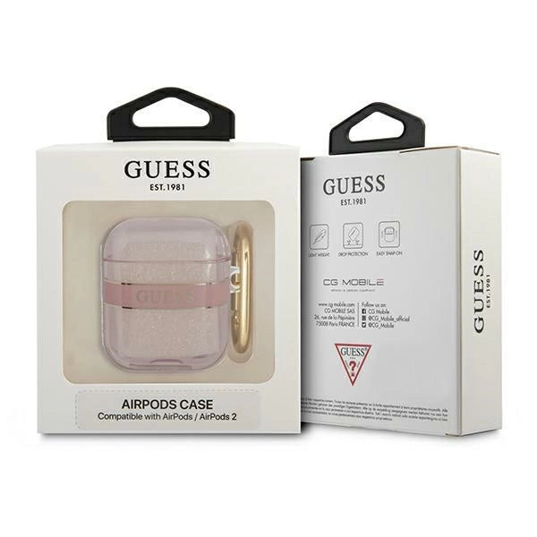 Guess GUA2HHTSP AirPods cover pink/pink Strap Collection