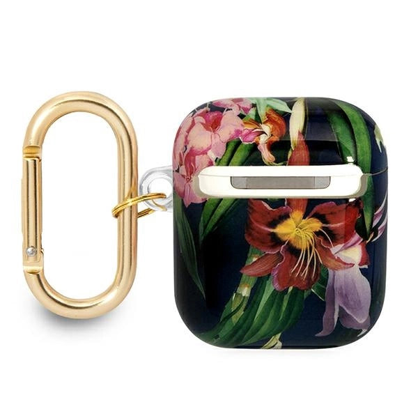 Guess GUA2HHFLB AirPods cover blå/blå Flower Strap Collection