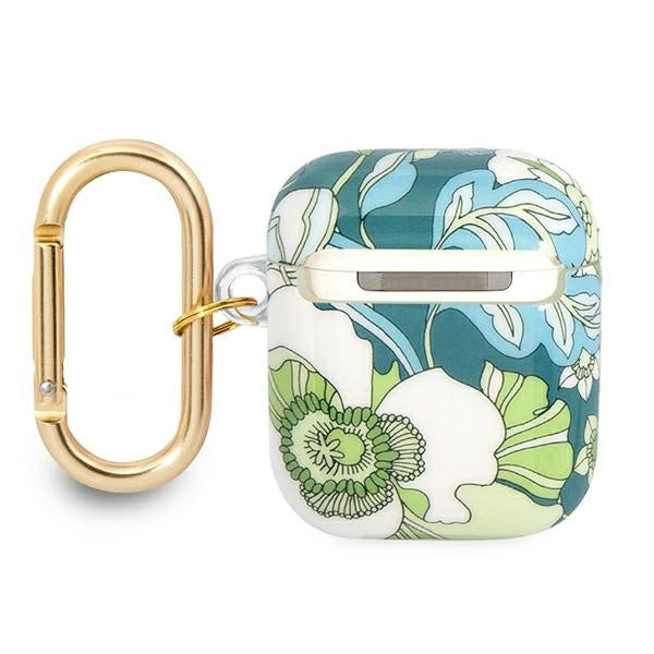 Guess GUA2HHFLN AirPods cover grøn/grøn Flower Strap Collection