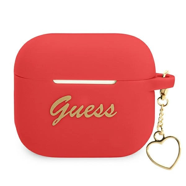 Guess GUA3LSCHSR AirPods 3 cover rød/rød Silicone Charm Heart Collection