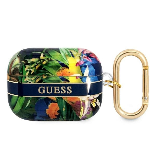 Guess GUAPHHFLB AirPods Pro cover blå/blå Flower Strap Collection