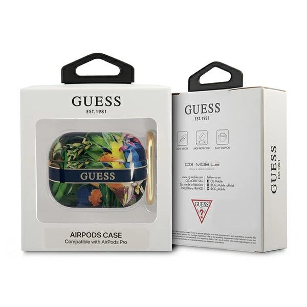 Guess GUAPHHFLB AirPods Pro cover blå/blå Flower Strap Collection