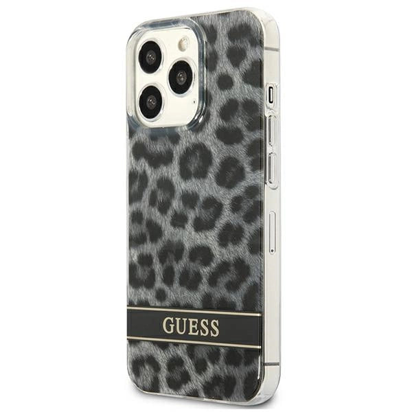 Guess GUHCP13LHSLEOK iPhone 13 Pro / 13 6.1" grå/grå hardcase Leopard