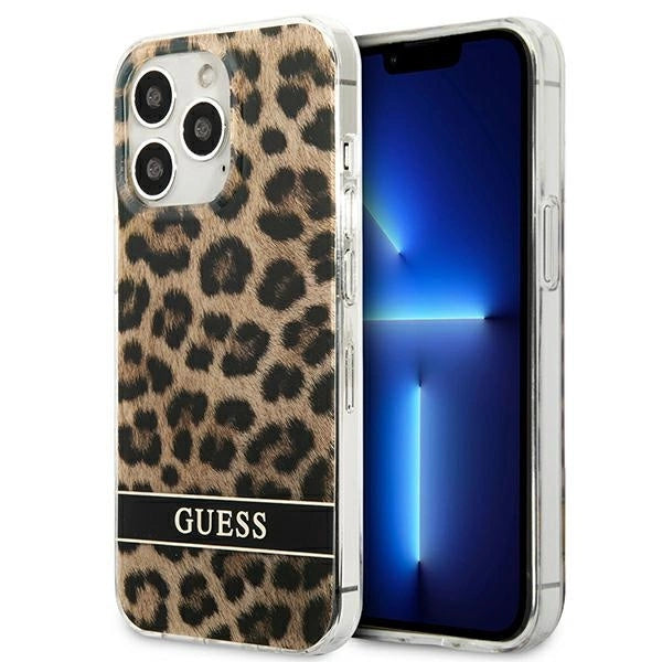 Guess GUHCP13LHSLEOW iPhone 13 Pro / 13 6.1" brun/brun hardcase Leopard