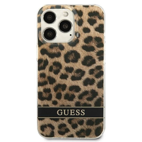 Guess GUHCP13LHSLEOW iPhone 13 Pro / 13 6.1" brun/brun hardcase Leopard