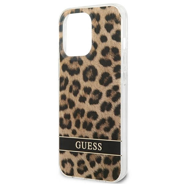 Guess GUHCP13LHSLEOW iPhone 13 Pro / 13 6.1" brun/brun hardcase Leopard