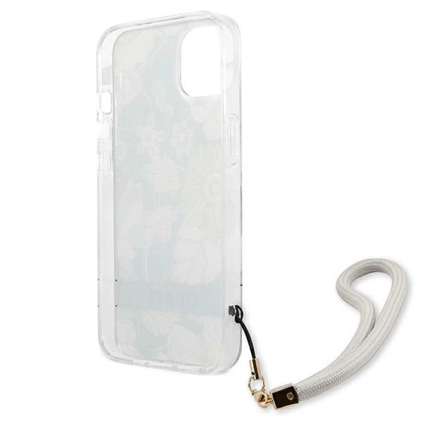 Guess GUHCP13MHFLSN iPhone 13 6.1" grøn/grøn hardcase Flower Strap
