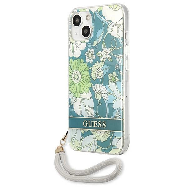 Guess GUHCP13SHFLSN iPhone 13 mini 5.4" grøn/grøn hardcase Flower Strap