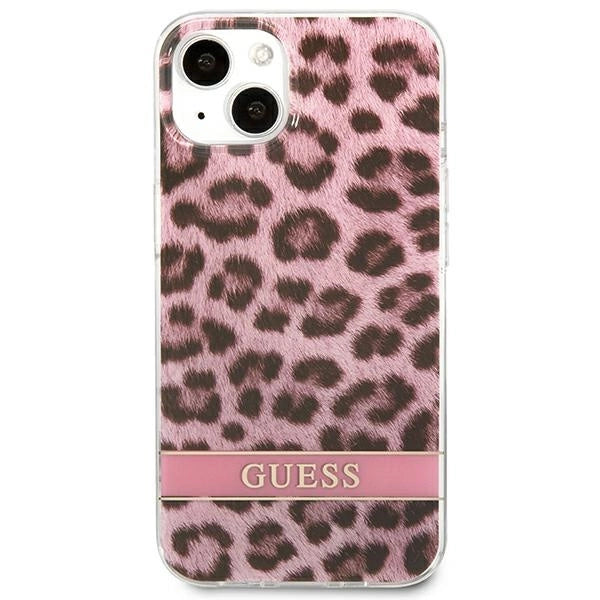 Guess GUHCP13SHSLEOP iPhone 13 mini 5.4" pink/pink hardcase Leopard