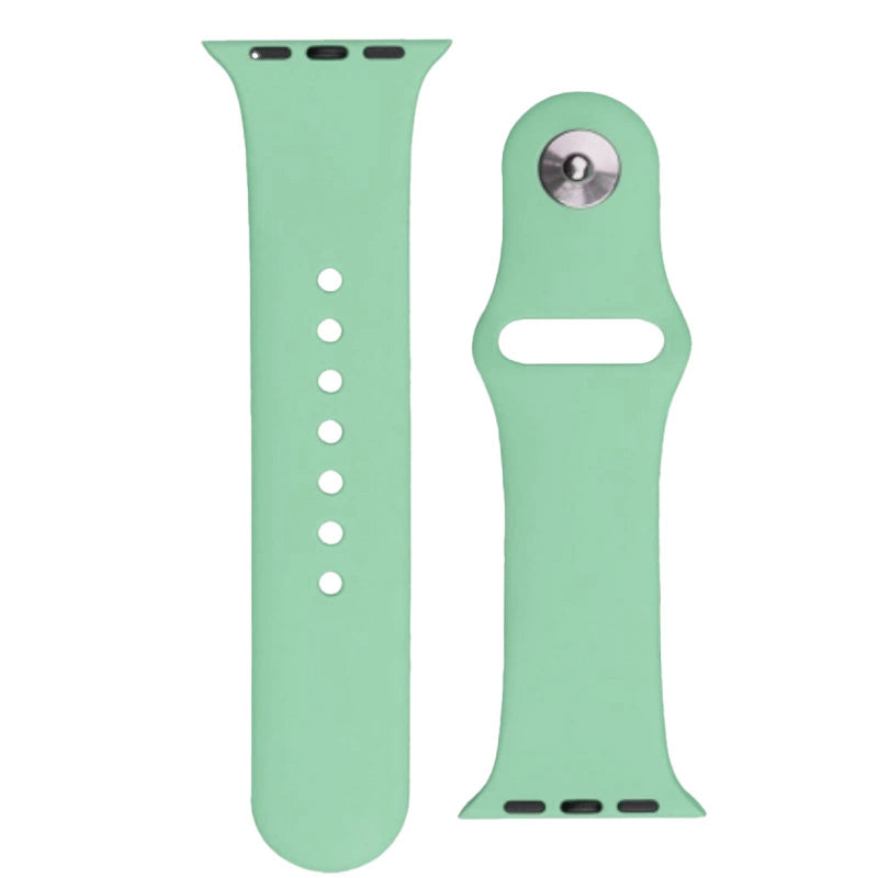 Silicone Strap APS til Apple Watch 42/44/45mm Strap Watch Armbånd - Lysgrøn
