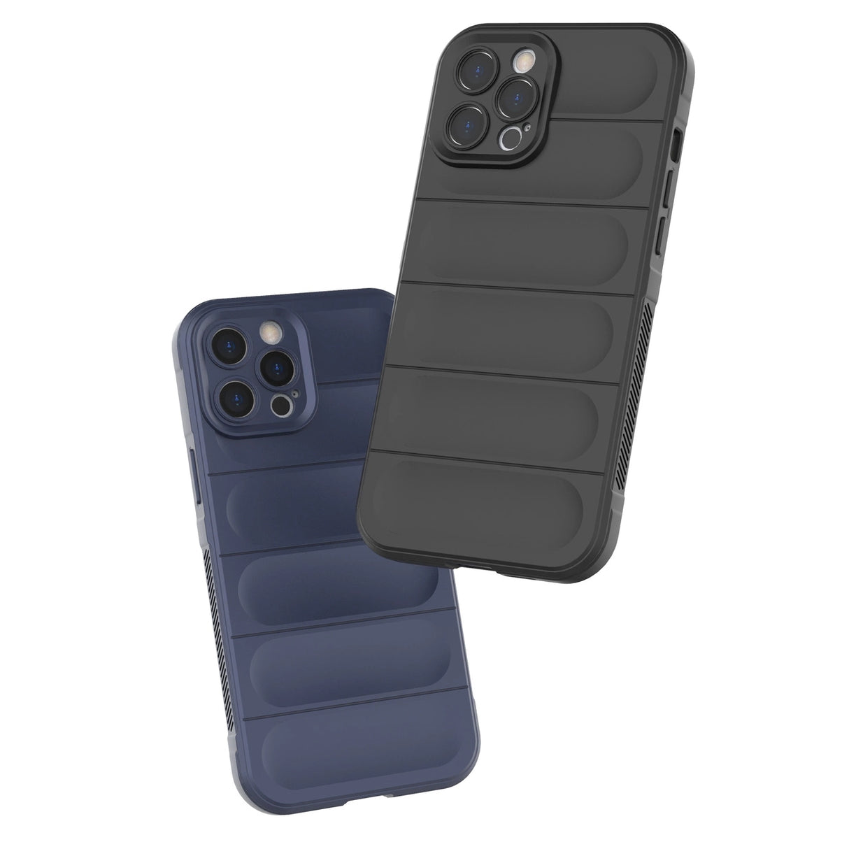 Magic Shield Case til iPhone 12 Pro Max fleksibelt pansret mørkblå cover