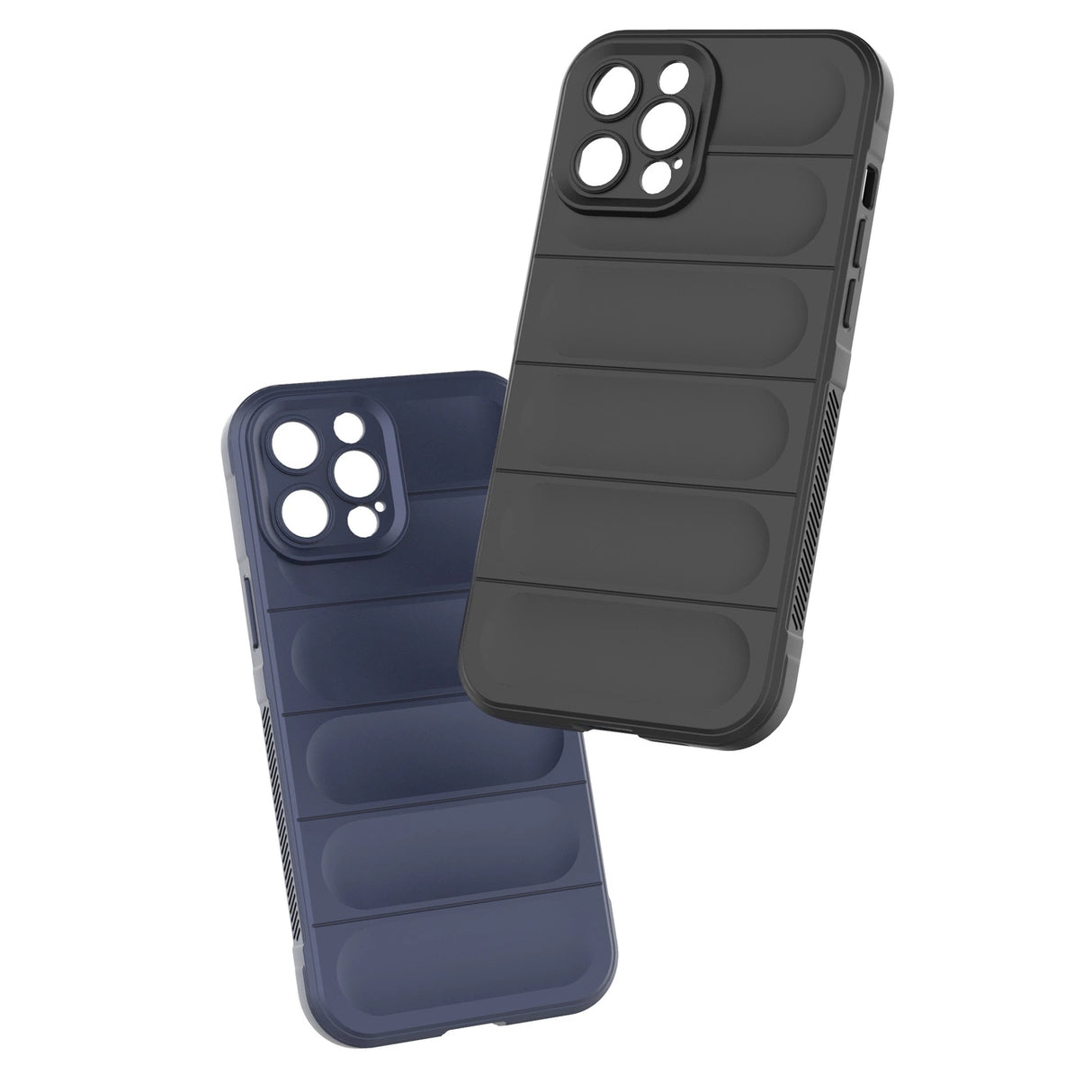 Magic Shield Case til iPhone 12 Pro Max fleksibelt pansret mørkblå cover